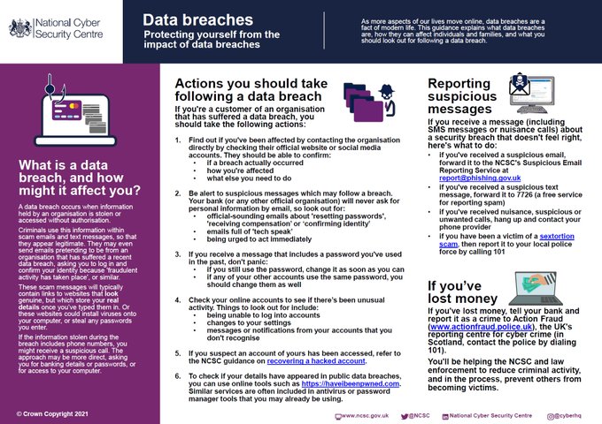 TVPCyber_Fraud's tweet photo. Want to find out if one of your online accounts has been subject to a recent / historical #DatBreach ?
Here's a quick and simple way to check: https://t.co/Z5YURWm4Vk https://t.co/urCqp27feQ