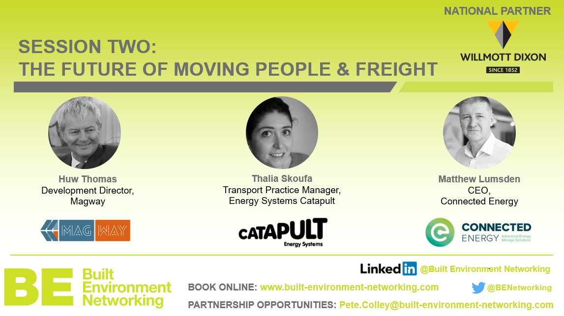BENetworking's tweet image. Session 2 of todays conference features presentations and discussion on the Future of Moving People &amp;amp; Freight with Huw Thomas @Magway_Limited, Thalia Skoufa @EnergySysCat and Matthew Lumsden @connected_energ 
#emmisions #transportinfrastructure #logistsics #freight #MovingPeople