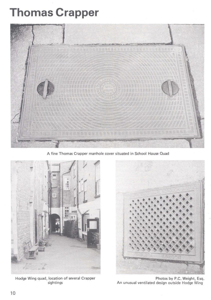 One of the more unusual articles found in the Oakhamian Magazine, these images of manhole covers in School House Quad accompany research on Thomas Crapper &amp; Co. Ltd, the fathers of modern sanitary engineering. #Unusualfind #ManholesCanBeExcitingToo #LocalHistory