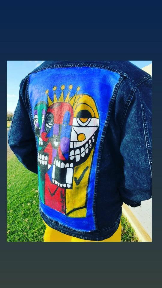 sahiphop247's tweet photo. Today’s Tragedy , Tomorrow’s Memory denim artwork MADE IN VOLKSRUST Lindokuhle Shongwe #TTTM @reece_youngking https://t.co/YFFVHkXAv8