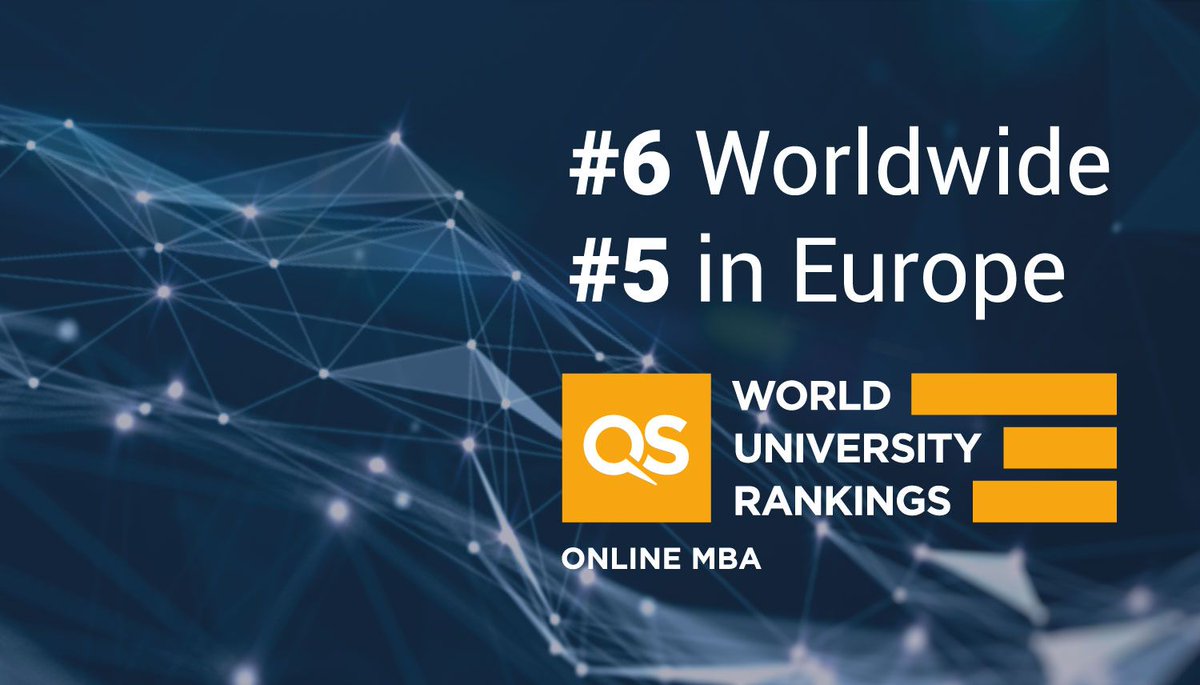 🏅We are proud to announce that our school ranked 6th in the world and 5th in Europe in the QS Online MBA 2021 ranking, as the best business school in the field of online MBAs with the International Flex MBA! Discover more: ow.ly/Lx9W50EtVec 
<a href="/TopMBA/">QS Top MBA</a> <a href="/worlduniranking/">QS World University Rankings</a> #QSWUR