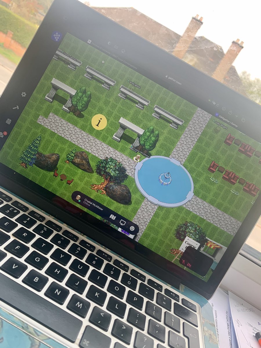 RevdCrystal's tweet photo. Hanging out in gathertown with 222 people! #CMSGather #virtualcommunity #pioneer https://t.co/R2JmKp4ZED