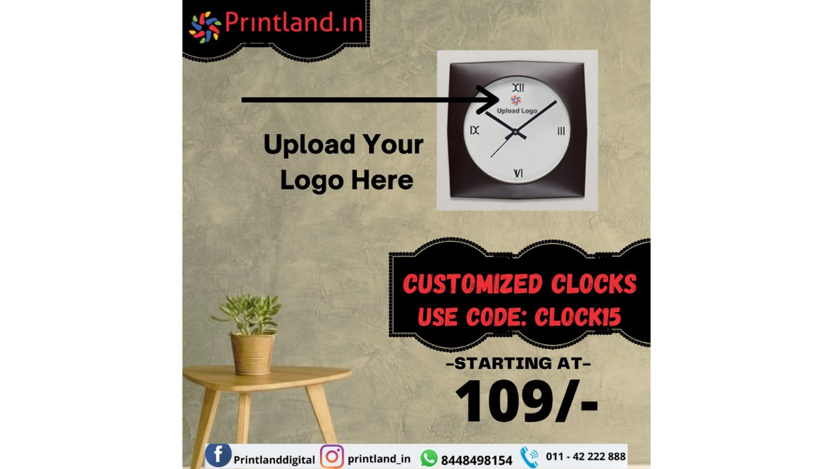 PrintLandIn's tweet image. Latest trends of clocks not only showing 
you time but also making your space look attractive and enhancing your style.

Visit: printland.in/items/clocks.h…

#printland #customizedwallclock #personalizedwallclock #clocks #clock #time #watch #art #homedecor #wallclock #clocks #design
