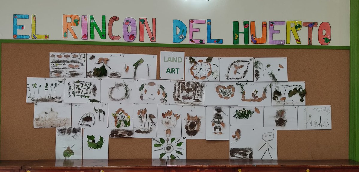 Uniendo huerto y creatividad en 3⁰ de Primaria con el proyecto Land Art. ¡Genial! #LandArt #MadridSostenible #CREATIVIDAD #artsandcrafts