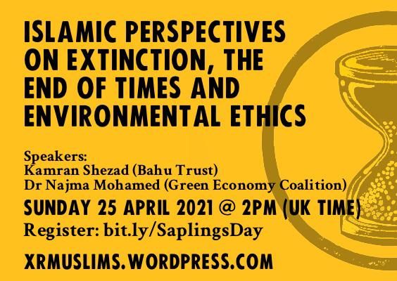 FYI @XRmuslims are hosting a series of talks during #Ramadan -- on islamic eco-theology & demanding for truth about climate breakdown. The next one is this Sunday 25 APR @2pm Please join the Ramadan Talks at the link below or share: bit.ly/SaplingsDay #environment #ethics