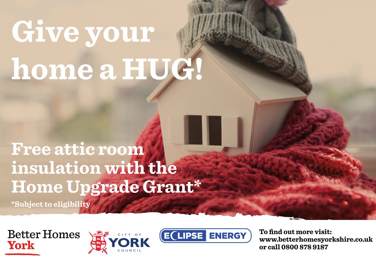 City of York Council (@cityofyork) on Twitter photo Free insulation for attic rooms is being offered to eligible residents in <a href="/Clifton_Ward/">Clifton Ward</a>.
Homeowners and tenants can sign up.
Find out more at:
york.gov.uk/news/article/6… Free insulation for attic rooms is being offered to eligible residents in <a href="/Clifton_Ward/">Clifton Ward</a>.
Homeowners and tenants can sign up.
Find out more at:
york.gov.uk/news/article/6…