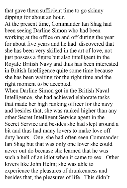 And here's our introduction to Ian Shag, idiot in war and in love