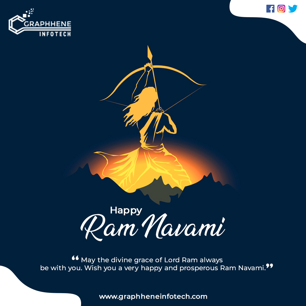 Graphhenesoft's tweet image. Graphhene Infotech wishes you a happy and prosperous Ram Navmi. May this festival light up your life with happiness and success. May the almighty Lord Ram bless you all with good things and perfect health.
#GraphheneFoundation #JaiShreeRam #Devotional #LordRam #RamNavami2021