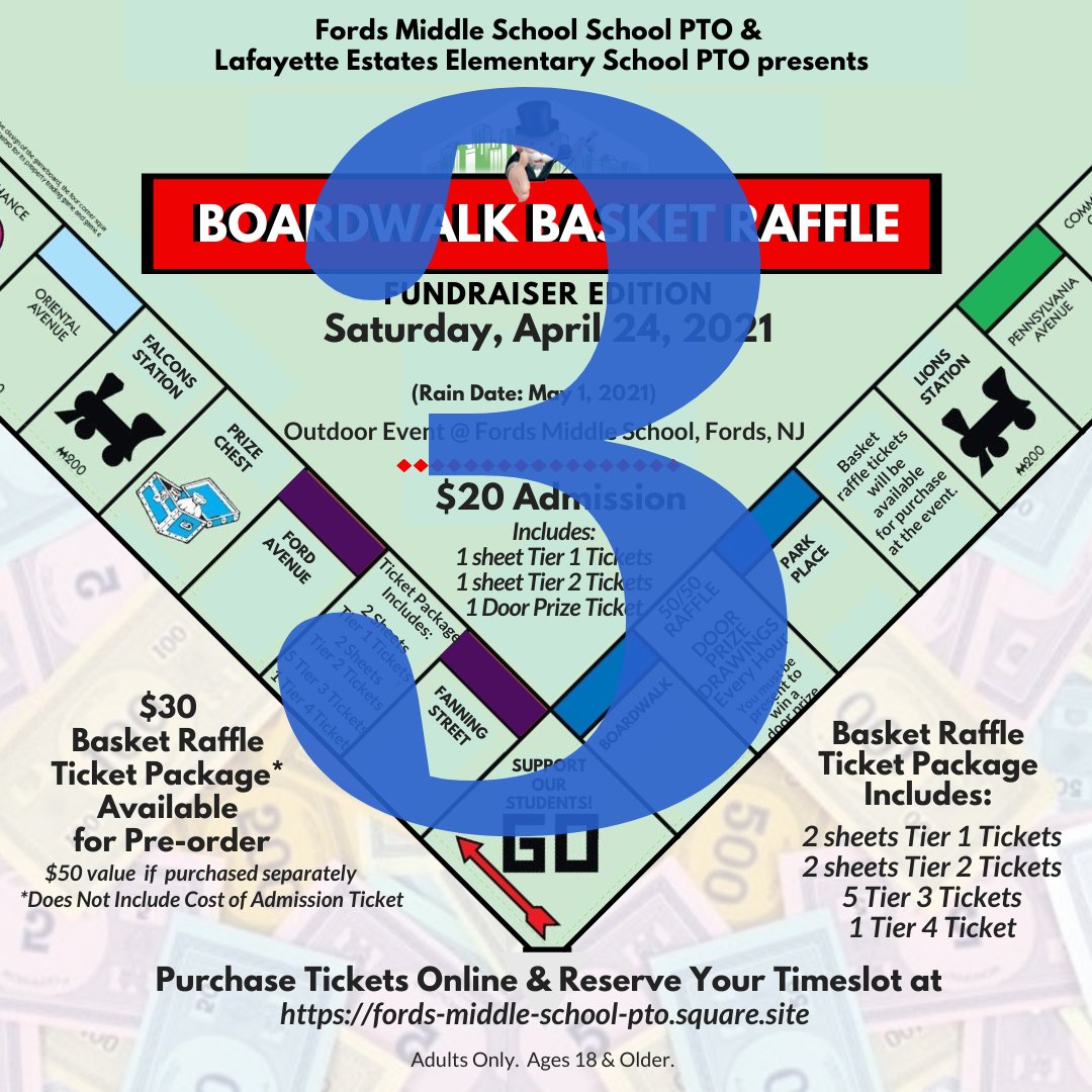 ONLY 3 MORE DAYS UNTIL....✳️Boardwalk Basket Raffle FUNDRAISER ✳️ BE IN IT TO WIN IT! Buy tickets here 👉 fords-middle-school-pto.square.site <a href="/School25PTO/">School 25 PTO</a>