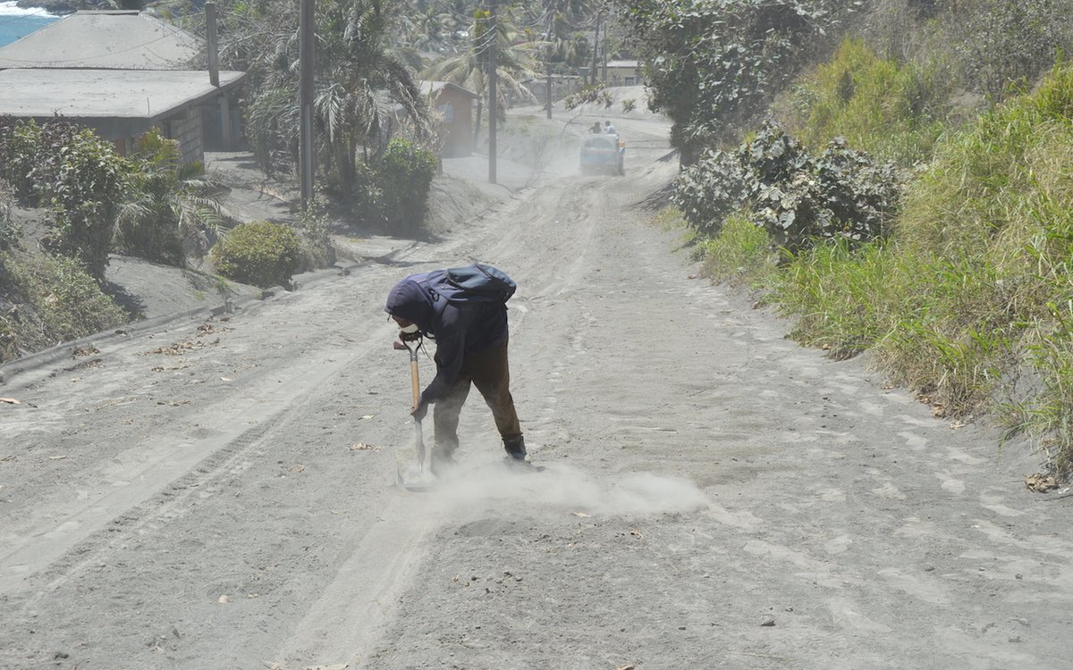 St Vincent village cut off by volcano’s ash