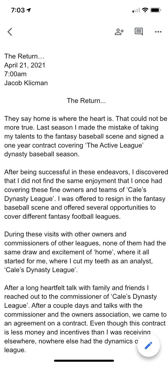 DynastyLeague3's tweet photo. I’m back... #gatorbomb https://t.co/s9c8IiBAYh