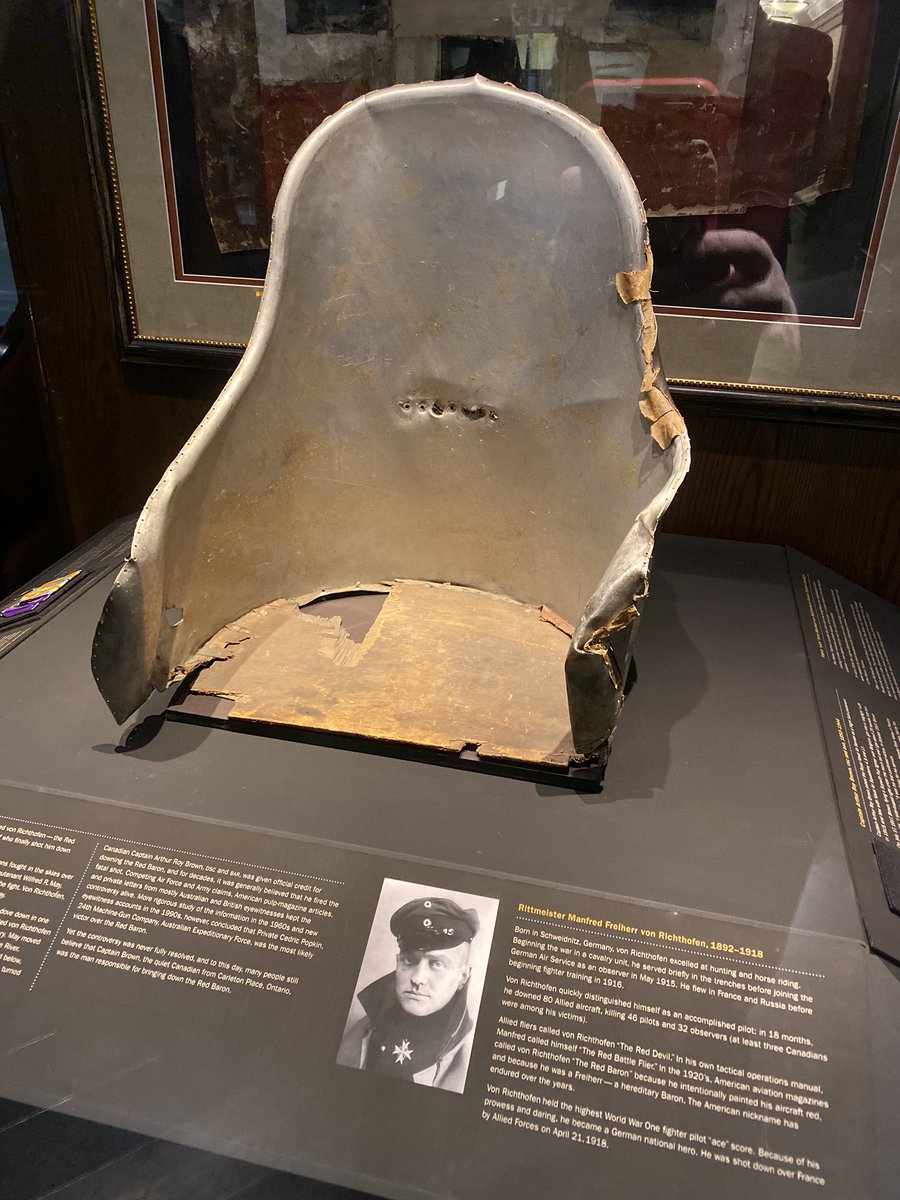 The Wiki page on Popkin states, "it is now considered all but certain by historians, doctors, and ballistics experts that Richthofen was actually killed by an AA machine gunner firing from the ground." Truth is, we don't know, and we can't know.Richthofen's seat  @rcmiHQ11/15