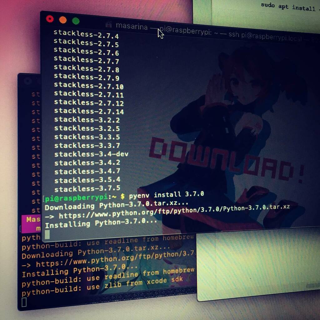 Masarina002's tweet image. mac mini M1 にopenCV入れるの大変だったのでraspberry piに入れることに。

#pyenv  #python #python370 #opencv  #raspberrypi #raspberrypi3 

出来れば、軽い  #tensorflow
も、、、。(動くらしい、、)