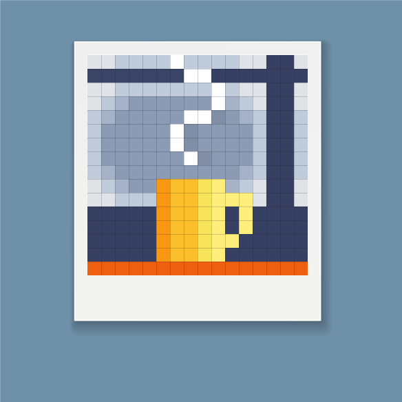 funkyartist's tweet photo. Having fun with #pixelcoloring on the #divoom app. #pixel #art #pixelart #coffee #cup #coffeecup https://t.co/REUBh0k35s