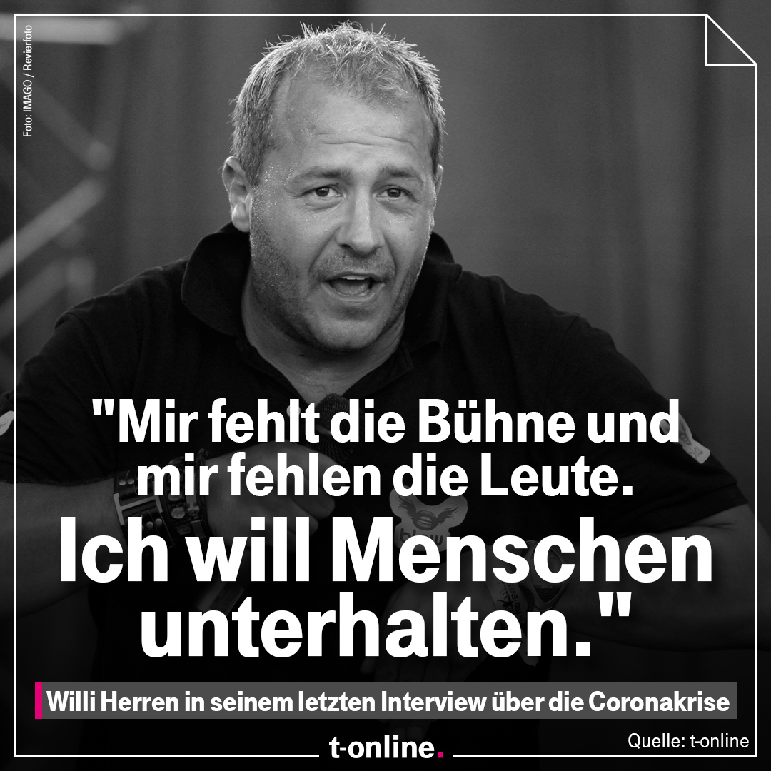 tonline's tweet photo. #WilliHerren ist tot. Nur wenige Tage bevor der Realitystar starb, sprach er mit @jannabacon über seine Psyche, Zukunftspläne und die Show, die seine letzte werden sollte. Hier findet ihr sein letztes Interview: https://t.co/oWbOmtuzo4 https://t.co/6TEKqCSRDI