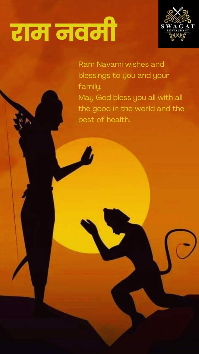SwagatRestaura1's tweet photo. Happy Ram Navami To all🙏🏻 
May we all follow the path of truth, be more humble and respect each other.
#Ramanavami #Rama #Sita #Ayodhya #Truth #Teamwork #Worldpeace #RamNavami2021 #रामनवमी #रामनवमी२०२१ https://t.co/nzDswA0GOk