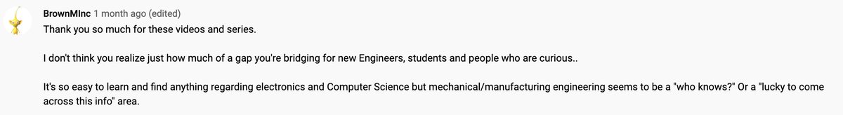Star_Rapid's tweet image. We have some of the BEST FANS. Comments like these are the main reason behind our drive to create educational and entertaining content for #engineers and #productdevelopers. If you haven’t caught up with our series yet, here is a link: youtube.com/c/starrapid