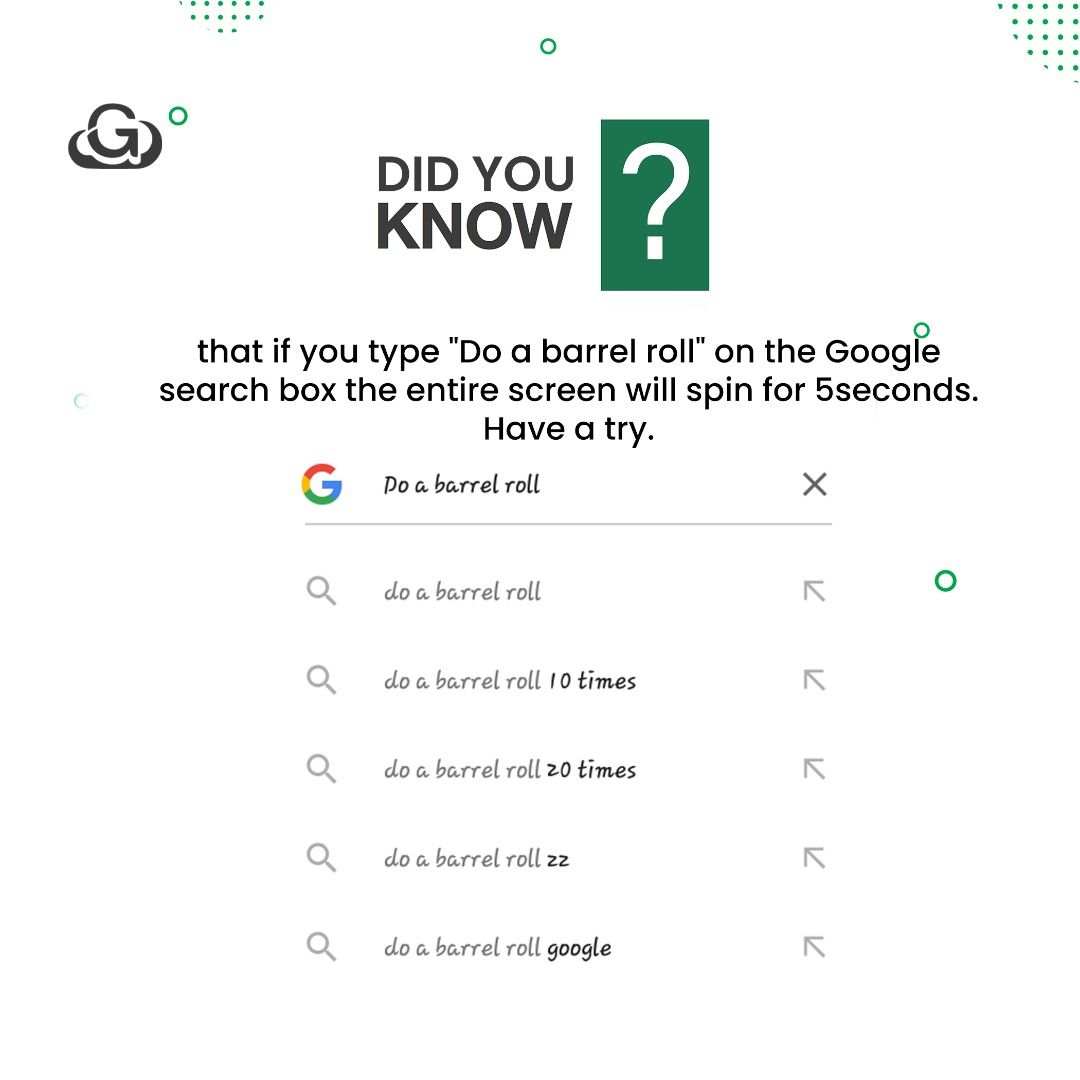 Do a Barrel Roll 10 times in Google? 