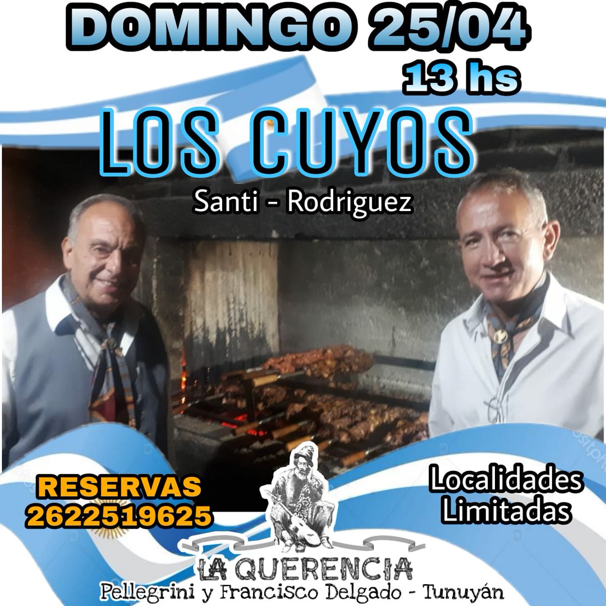 PortalUco's tweet photo. LA QUERENCIA - ASADOR CRIOLLO
¡Disfruta de un almuerzo a lo grande!
Realiza tu reserva 2622519625 localidades limitadas.
Pellegrini y Francisco Delgado de Tunuyan.
https://t.co/CgEU7P14Qb 
Más de 30.000 visitas. https://t.co/Q1Crupgfal