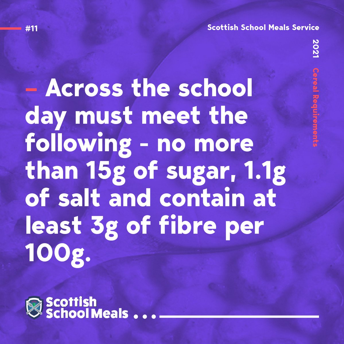 Breakfast Cereal requirements are also changing across Primary and Secondary Schools! 🥣
