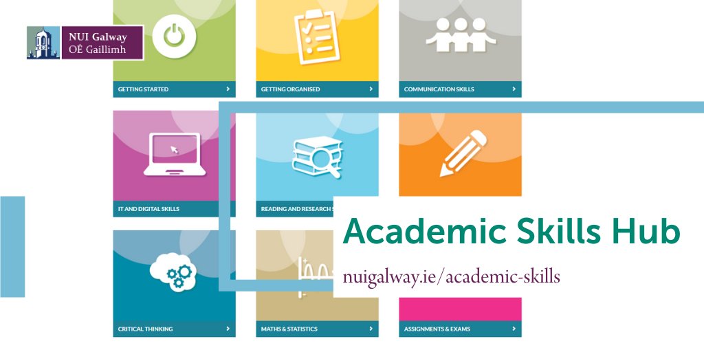GalwayAccess's tweet photo. The Academic Skills Hub is an online repository of resources to support all #NUIGalway students to develop the key skills required for academic success. Funded by the #StudentProjectsFund
Take a look https://t.co/eCRNUnHrhp https://t.co/RsSSvjYe9o