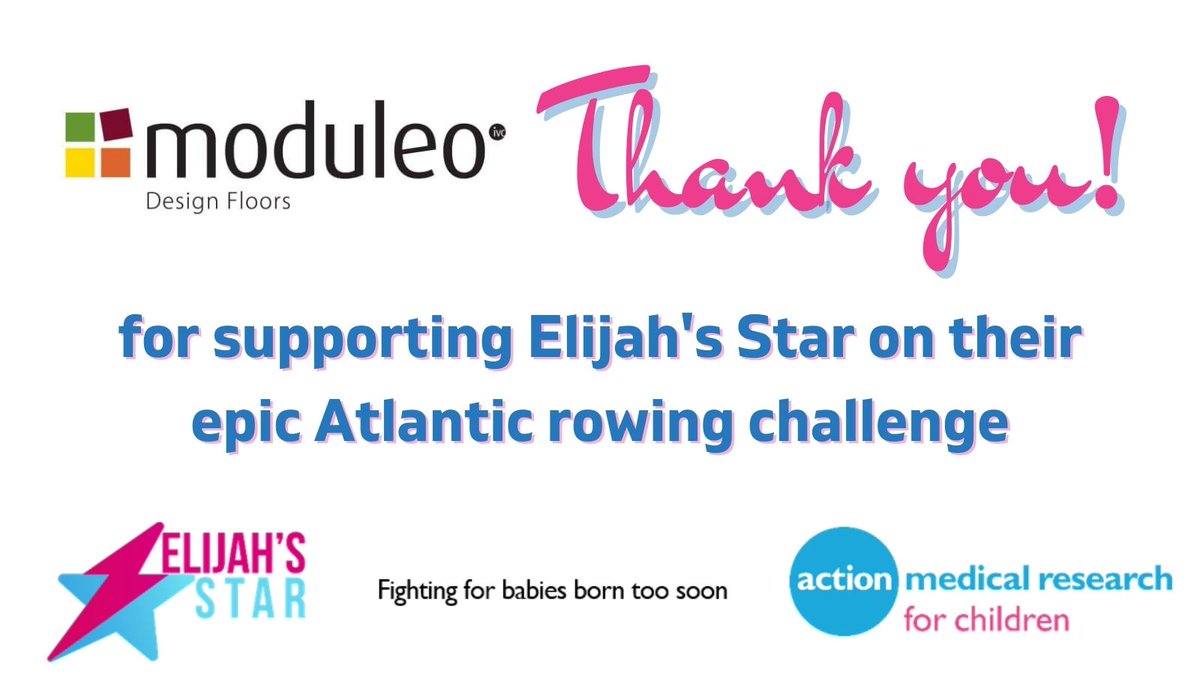 amr_events's tweet photo. We are very grateful to Moduleo UK for sponsoring @elijahsstar  on their incredible row across the Atlantic. We're looking forward to see your branding on the boat on it's 3,000 mile journey.
THANK YOU!!

#design #charity #rowing #interiordesign #moduleo #flooring @ACampaigns https://t.co/8AutgEOxjT