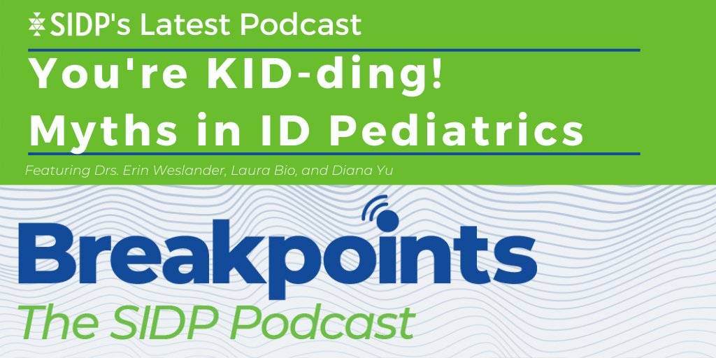 Dosing antibiotics in kids is scary, but it doesn't have to be! @littlebugdrug, <a href="/StanfordPedsASP/">Stanford Pediatric ASP</a>, and <a href="/dyupharmd/">Diana Yu</a> break down common #myths about antimicrobials in pediatrics on this BONUS #Breakpoints episode! 👶🏼👧🏻👦🏾

Have a listen 🎧: podcasts.apple.com/us/podcast/bre…