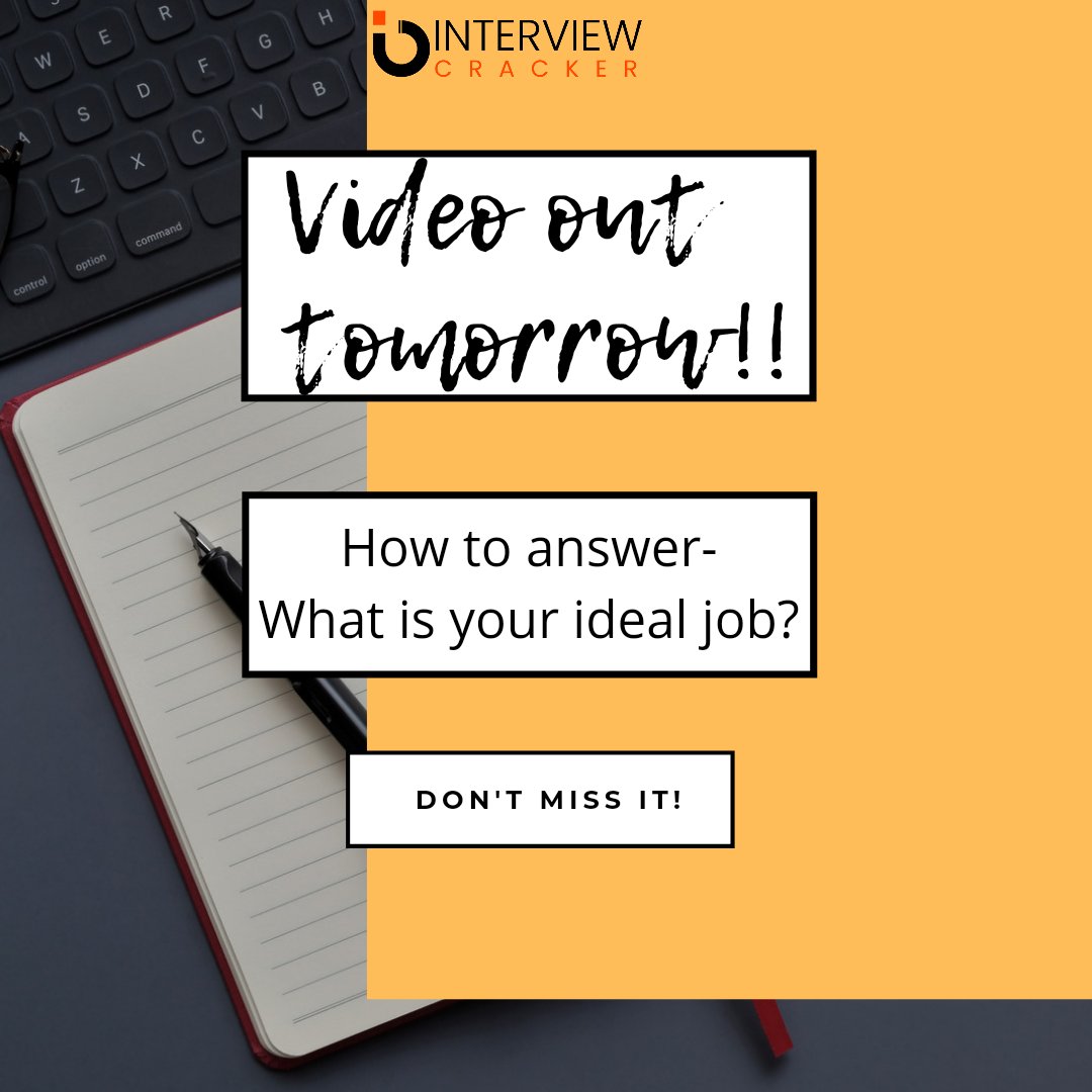 The job you are interviewing for, is it your ideal job? Whatever the answer may be. Your answer must fit the bill.

#classroomtoboardroom #dmus #placed #communication #media #interview #train #learn #interviewcracker #career #learn #thinking #final  #educate #market #marketing