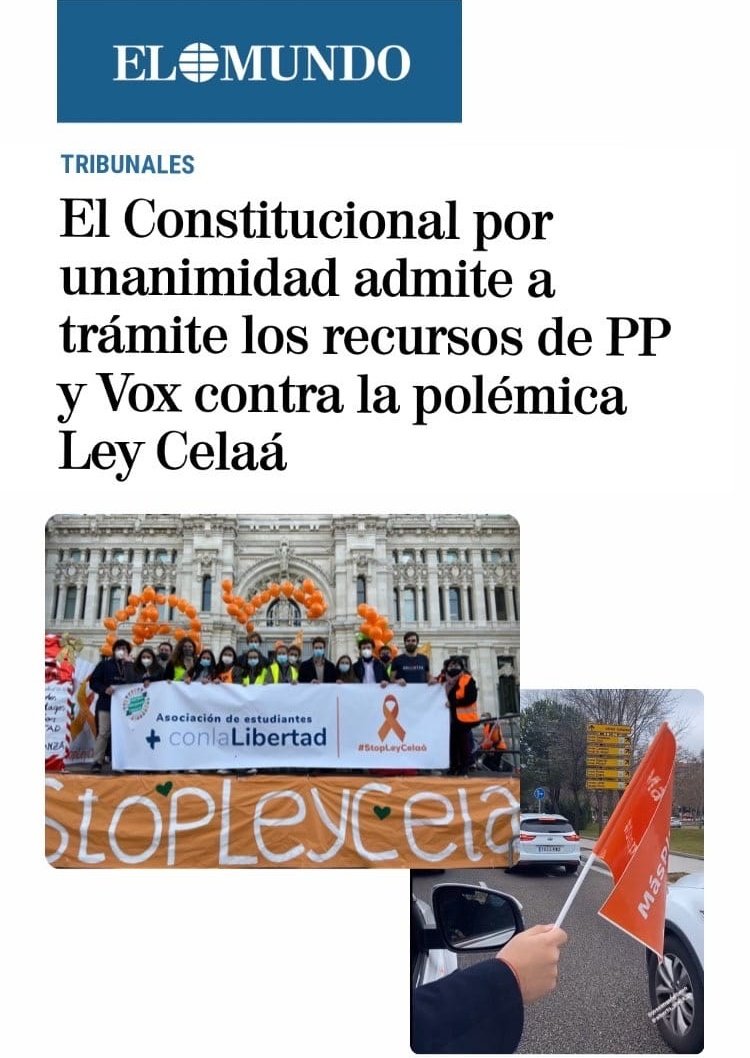 ConLibertadCLM's tweet photo. El Tribunal Constitucional ha admitido este martes a trámite los recursos de inconstitucionalidad presentados por el Partido Popular y Vox contra la Ley Celaá. 
#StopLeyCelaá #ConLaLibertad 

https://t.co/eWeejvNVed https://t.co/RLAVcoVmpU