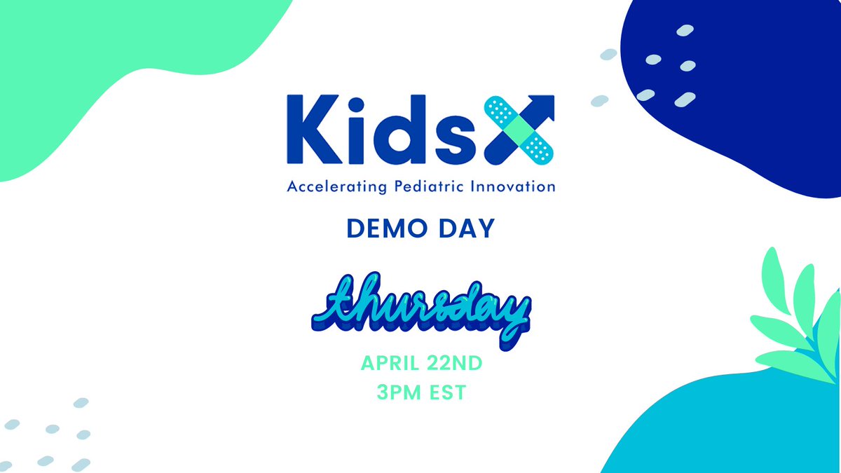 Demo Day is this week! Tune in on Thursday, April 22nd at 3pm EST to see our pitch for the amazing KidsX digital health accelerator! Get tickets here: hubs.la/H0LvBRy0
 #childrenshospital #oncology #faclpneighborhood #childdevelopment #patientexperience #patientmobility