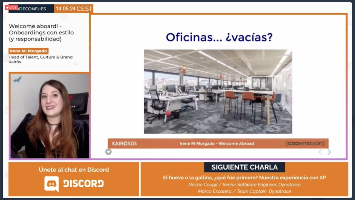 mariomnts's tweet image. Viendo a @IrnMM en #CODECONF21ES hablando de onboardings 🙌