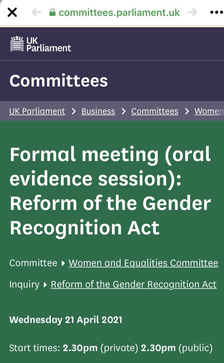 Today at 2.30 we will be giving evidence to Women & Equalities Committee alongside @fairplayforwomen @filia_pix  #womenatwesc Thank you for all your messages and long-standing support. Nothing about us without us.