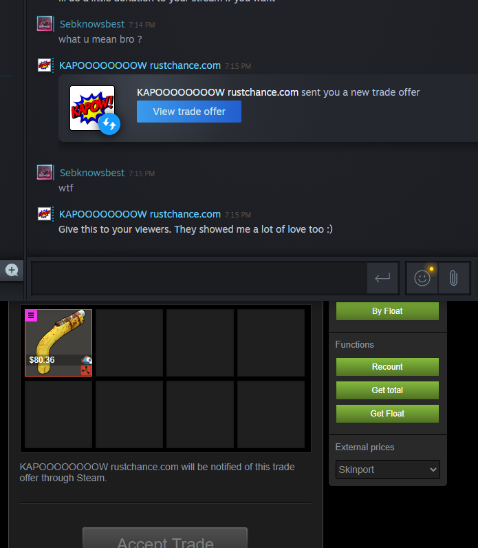 Sebknowsbest's tweet photo. 🎉 $80 Banana Eoka Giveaway 🎉
  💪Hosted by OG Rust Gambler KAPOW 💪

1. Follow 
2. Retweet
3. Tag 2 Friends/2 Randoms (if you don't have any)

Winner picked live on stream next Friday :D https://t.co/viZVPQwBvt