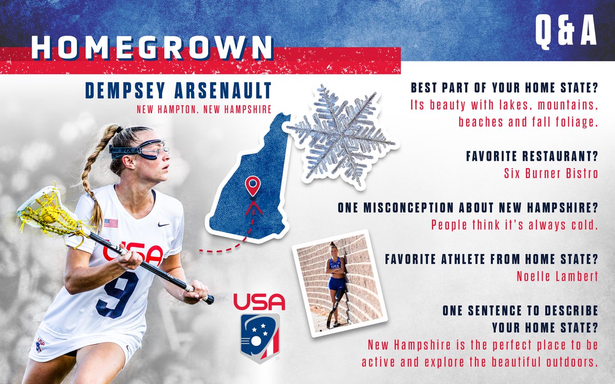 U.S. Women's National Team (@usawlax) on Twitter photo Dempsey Arsenault 🌲 The Pride of New Hampshire.
What makes <a href="/_Demps/">Dempsey Arsenault</a>'s home state so special? Read more from the new series "Homegrown".
Raise your hand if you've been to New Hampshire 🙋♀️ Dempsey Arsenault 🌲 The Pride of New Hampshire.
What makes <a href="/_Demps/">Dempsey Arsenault</a>'s home state so special? Read more from the new series "Homegrown".
Raise your hand if you've been to New Hampshire 🙋♀️