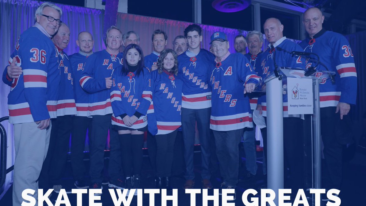 Don’t forget to join us tonight at 7pm EST for the 27th Annual Skate with the Greats! Get ready to enjoy a night filled with fun segments featuring some New York Rangers Alumni to help support <a href="/rmhnewyork/">Ronald McDonald House New York</a> in the fight against pediatric cancer. Tune In: RMH-NEWYORK.ORG/SKATE