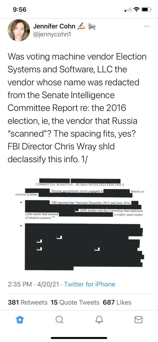 12/ Florida also uses ES&S scanners in many of its counties. ES&S may have been the voting machine vendor scanned by Russia, as I explain here.