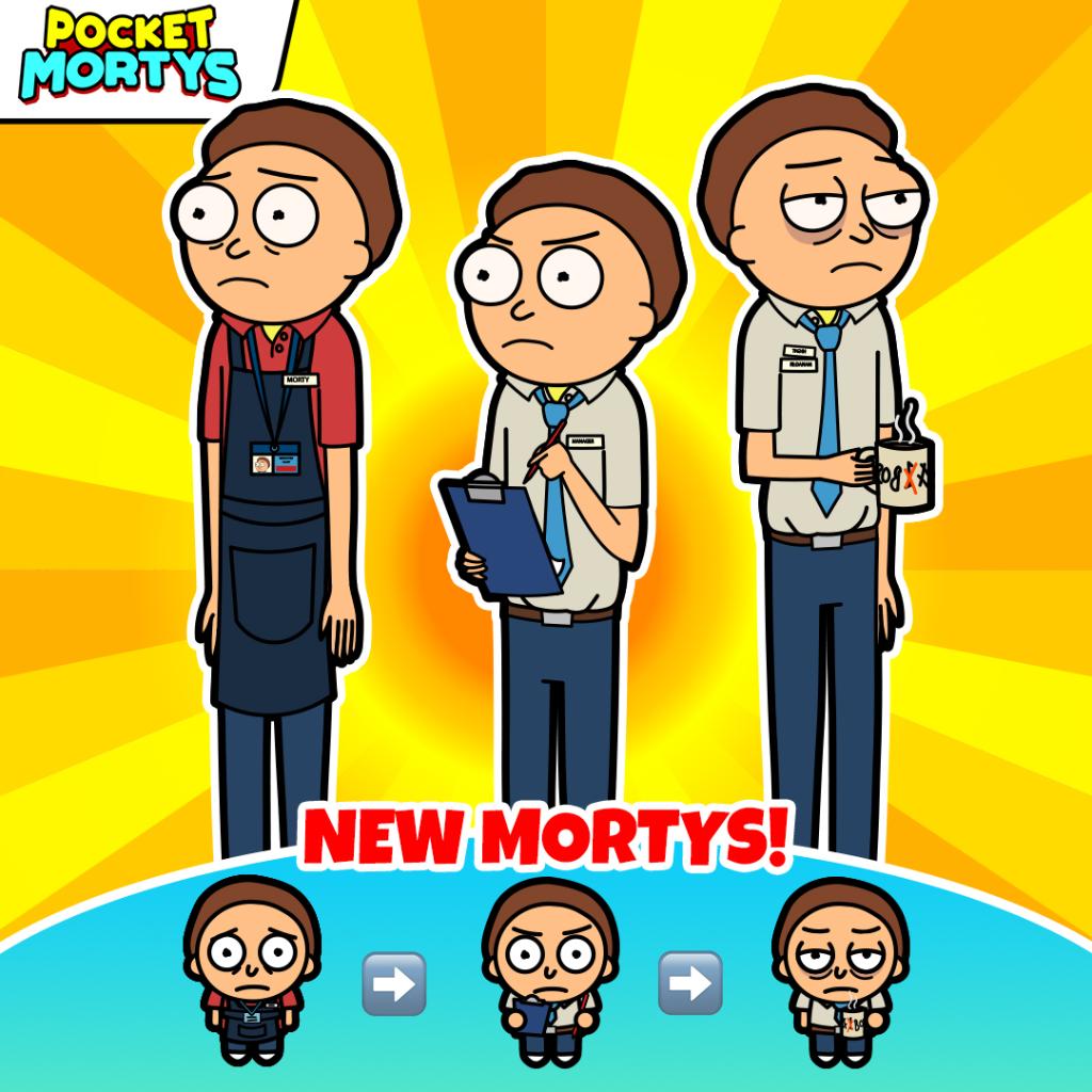 Every Morty's got to give in to the grind sometime. Find the new Working Mortys in the wild!