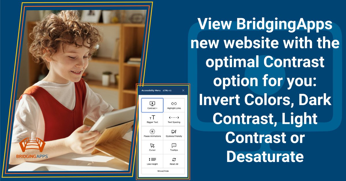 BridgingApps re-launched website offers updated accessibility features.
#AT #AppsForAll #AppsForSpecialNeeds #Autism #AutismAwarenessMonth