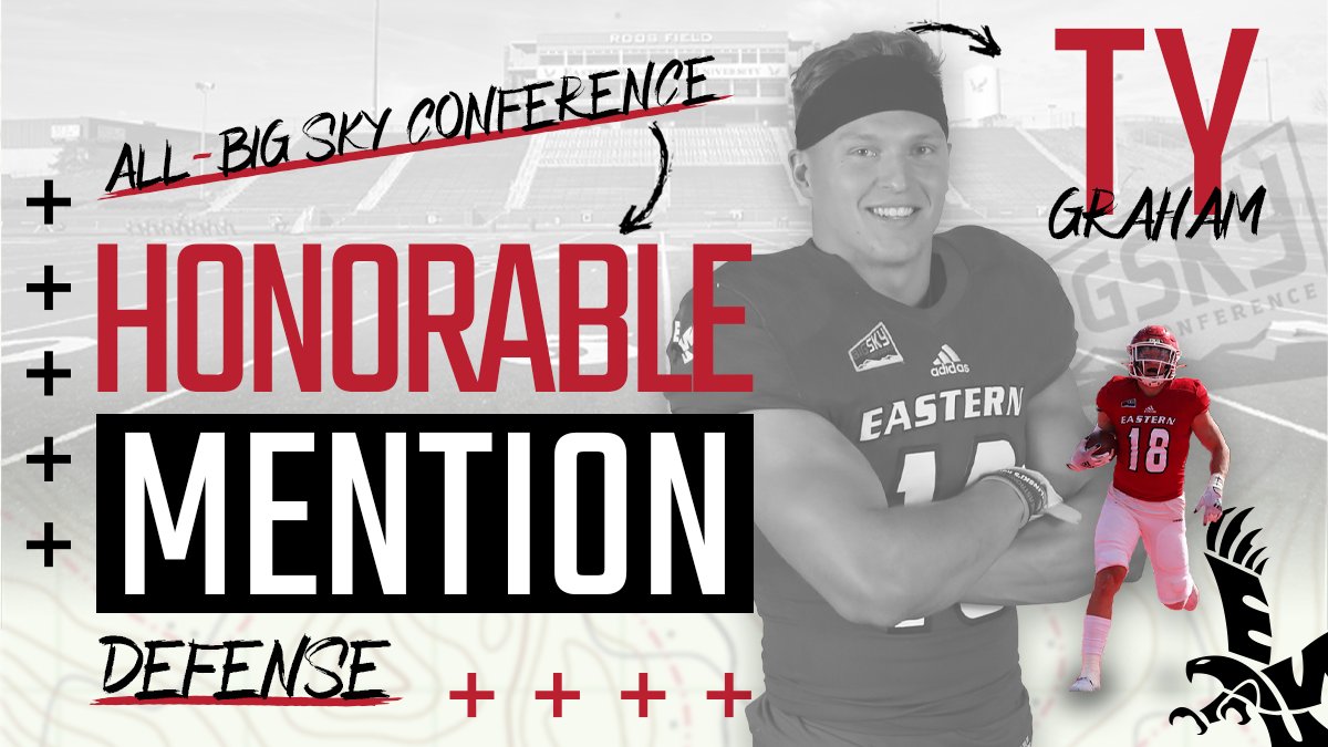 A true EKG who led the squad with 42 total tackles, 24 of which were solo. 

Congratulations to captain inside linebacker <a href="/TyGraham07/">Ty Graham</a> on earning an All-Big Sky Honorable Mention honor!

#GoEags