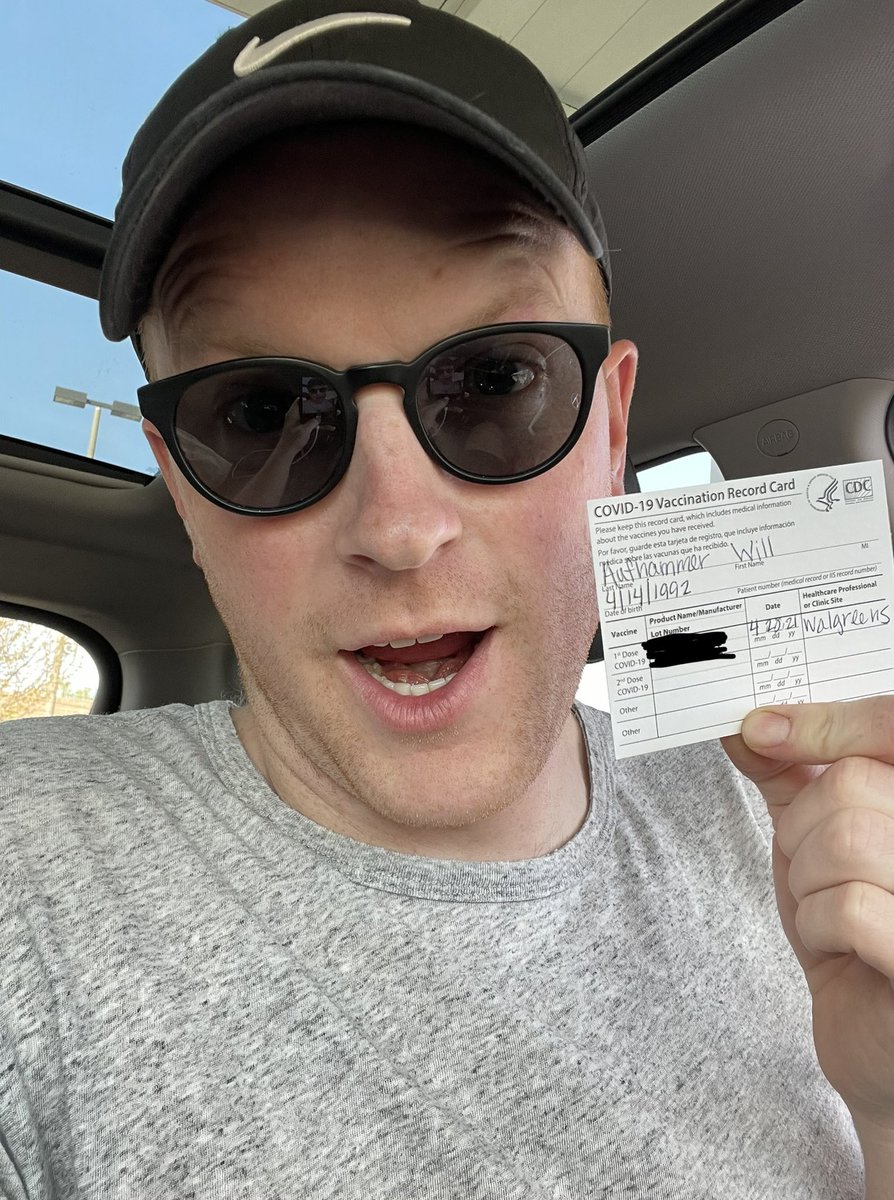 Vaccine Clinic: “Who is your primary care provider?”

Me: “Dr. Pepper”

#vaccinated