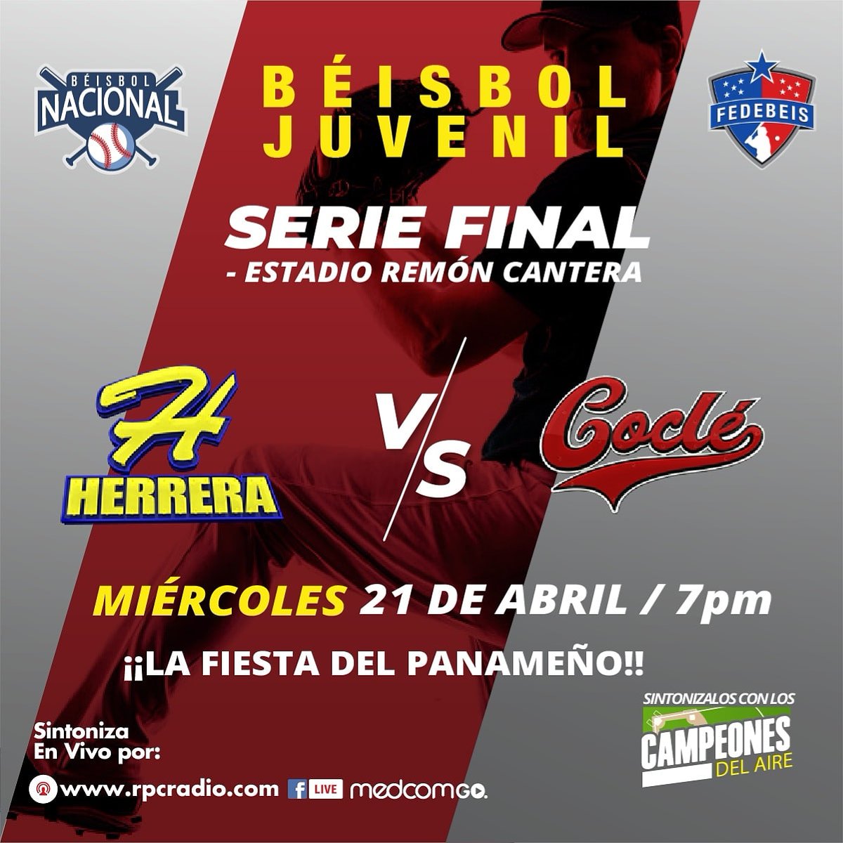 Rpc Radio Ar Twitter Continua La Fiesta Del Panameno Esta Noche No Te Pierdas El Juego 2 De La Serie Final Del Campeonato Nacional De Beisbol Juvenil 2021 Entre Herrera Y