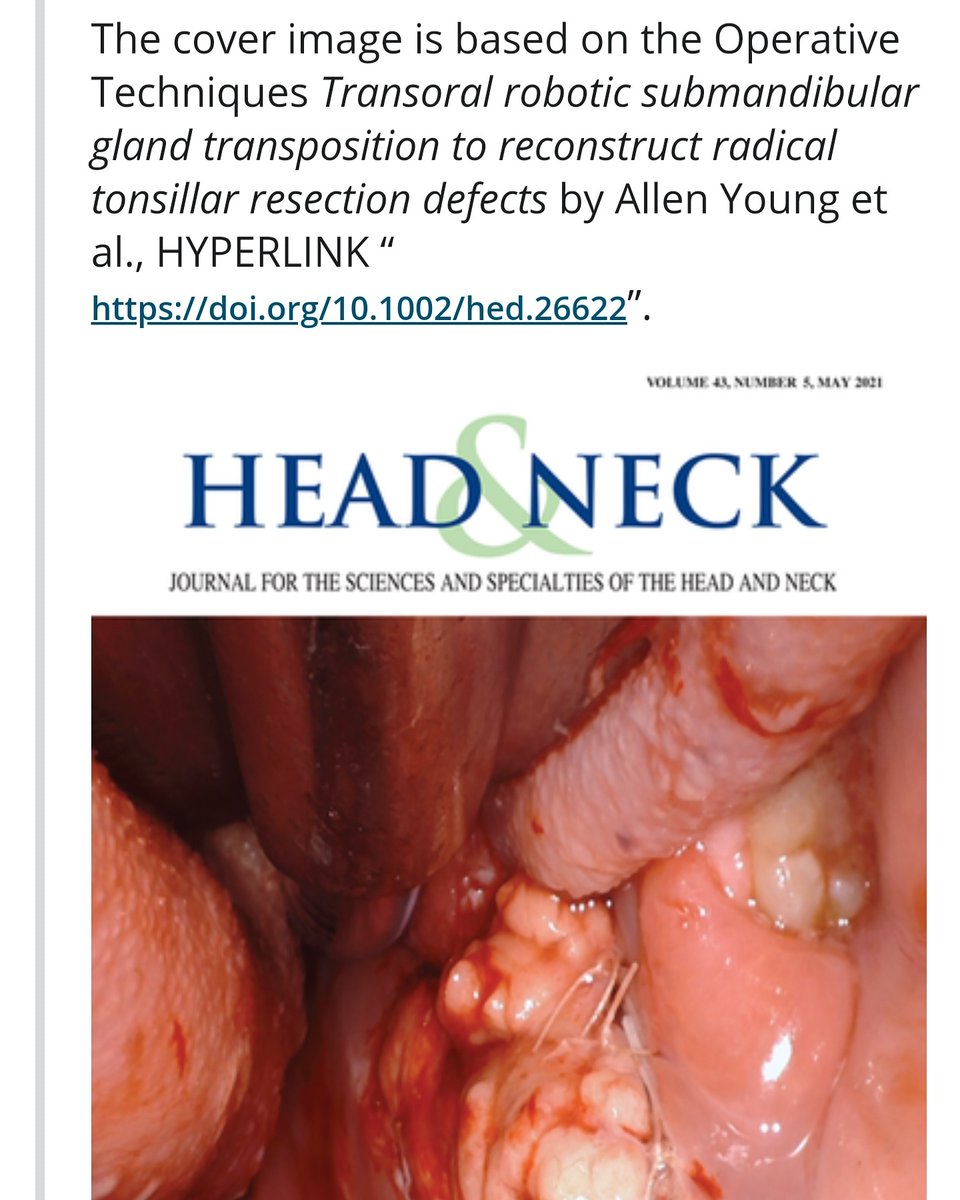 We're very proud of our very own, Dr. Allen Young, making the cover of Head &amp; Neck Journal!

Congrats Dr. Young!!!