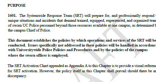 Let's look at the justification of arming UC cops with chemical agents to use against students, staff, and faculty. Oh wait, there isn't really any justification for this.