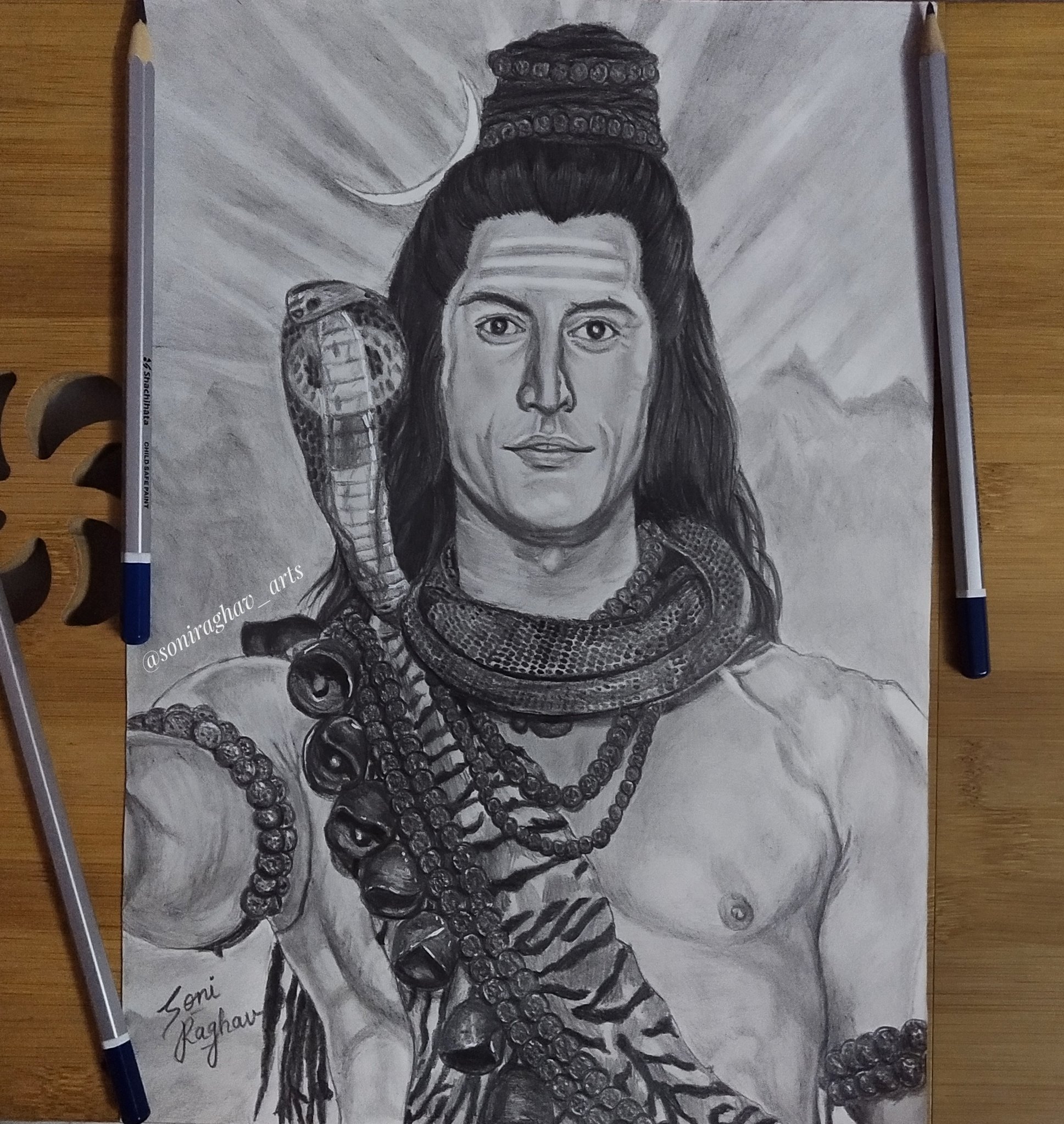 How to draw Lord Shiva | Step by step Drawing tutorials