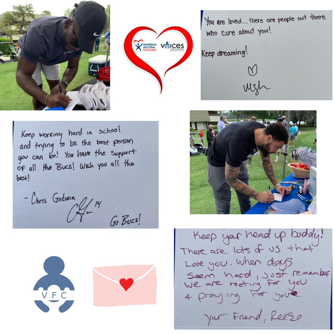 It was so great to see so many people writing words of encouragement to our kids at the #ariansgolfclassic! THANK YOU <a href="/Buccaneers/">Tampa Bay Buccaneers</a>  and everyone who participated by supporting our children and letting them know there are people out there who care and are committed to them.