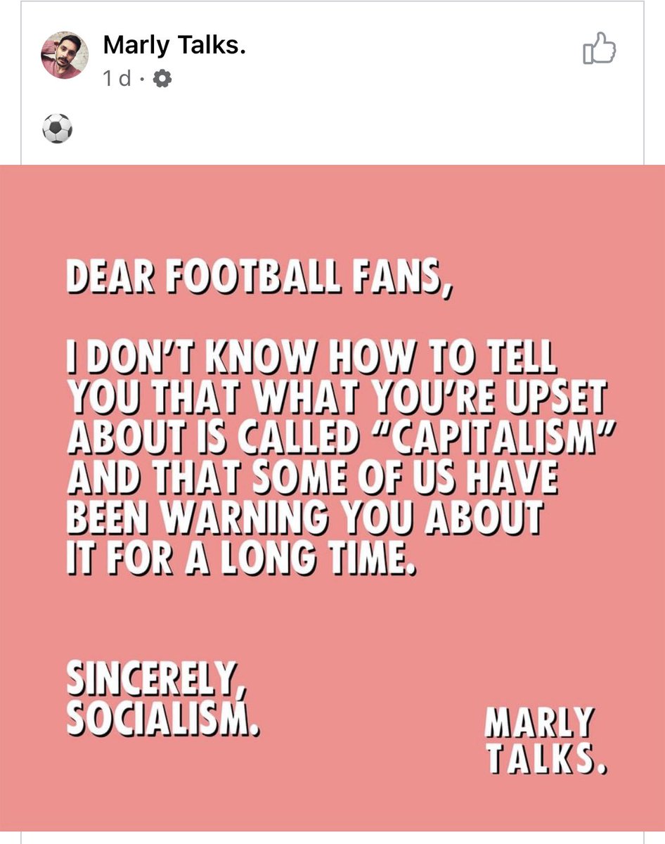 The snobbery and wrongness of this and takes like this kills me. If you’re not aware of the connections between football, supporters trust and socialist activism, that’s your problem and your ignorant snobbery. ‘Are you finally ready to join us?’ Babe, they beat you here.