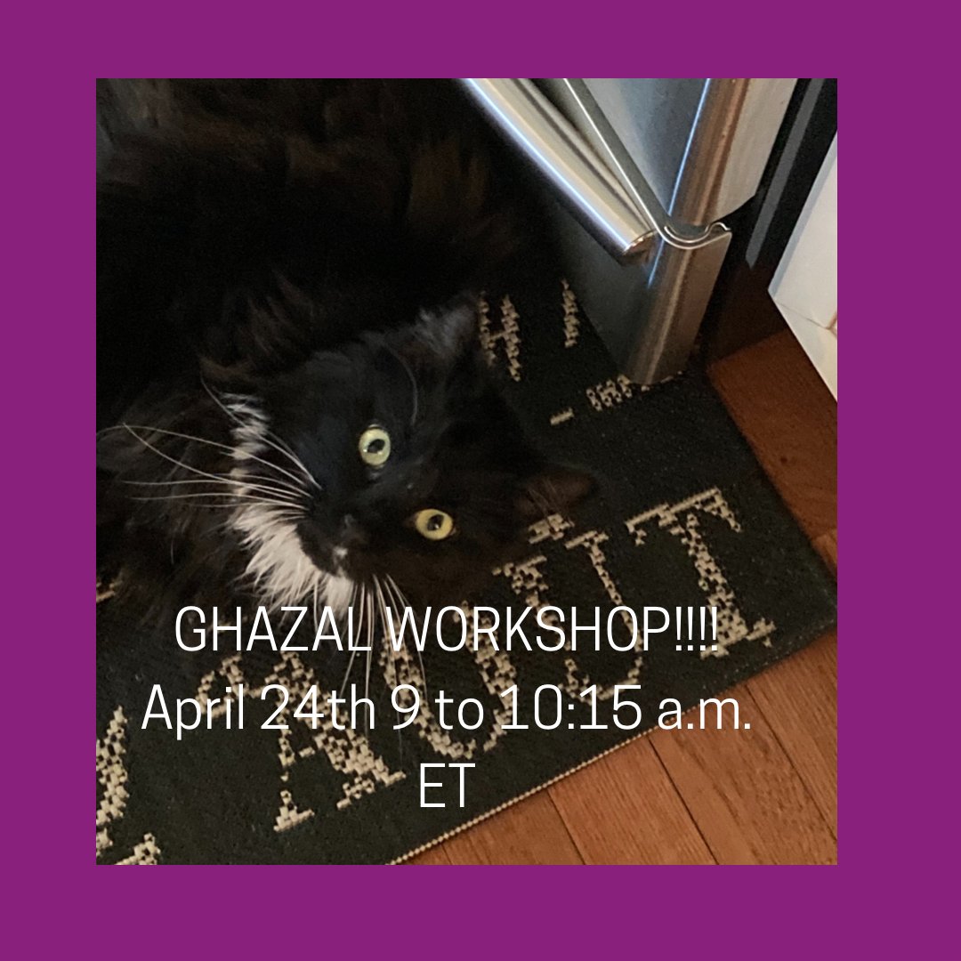 Hey everyone! This Saturday I will be hosting a workshop on the ghazal form as part of the totally FREE Columbus State Writers Conference! Totally virtual and recordings will be provided! cscc.edu/academics/depa…