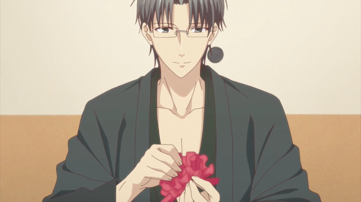 hes so cute happily making his paper flower and happily enjoying tohru struggle lol