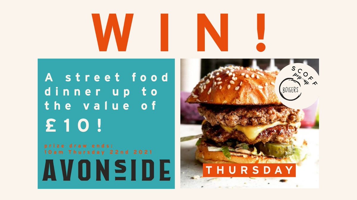AvonsideWilts's tweet photo. We're excited that @Boigers1 will be joining us at Avonside tomorrow! Do you know anyone that would like a free takeaway?!? Head to our Facebook page for details https://t.co/Mg2UbBg3pD 
#melksham #win #scoffpopup #boigers #yum https://t.co/HyDlGwhqa6
