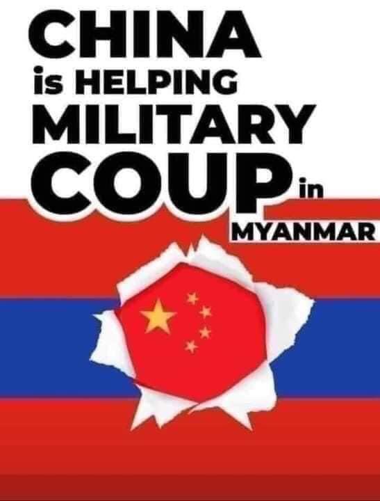 nyeinny44036593's tweet photo. တရုတ်နိုင်ငံက မြန်မာအရေးကို ဝင်ရောက်ဖြေရှင်းခြင်းအလိုမရှိ ...
#rejectchineseembassyinmyanmar
#rejectchinaproposalformyanmar
#rejectChina
#rejectchinamyanmargasline
#rejectchinaprojectsinmyanmar
Credit https://t.co/UCbbiMJhmm